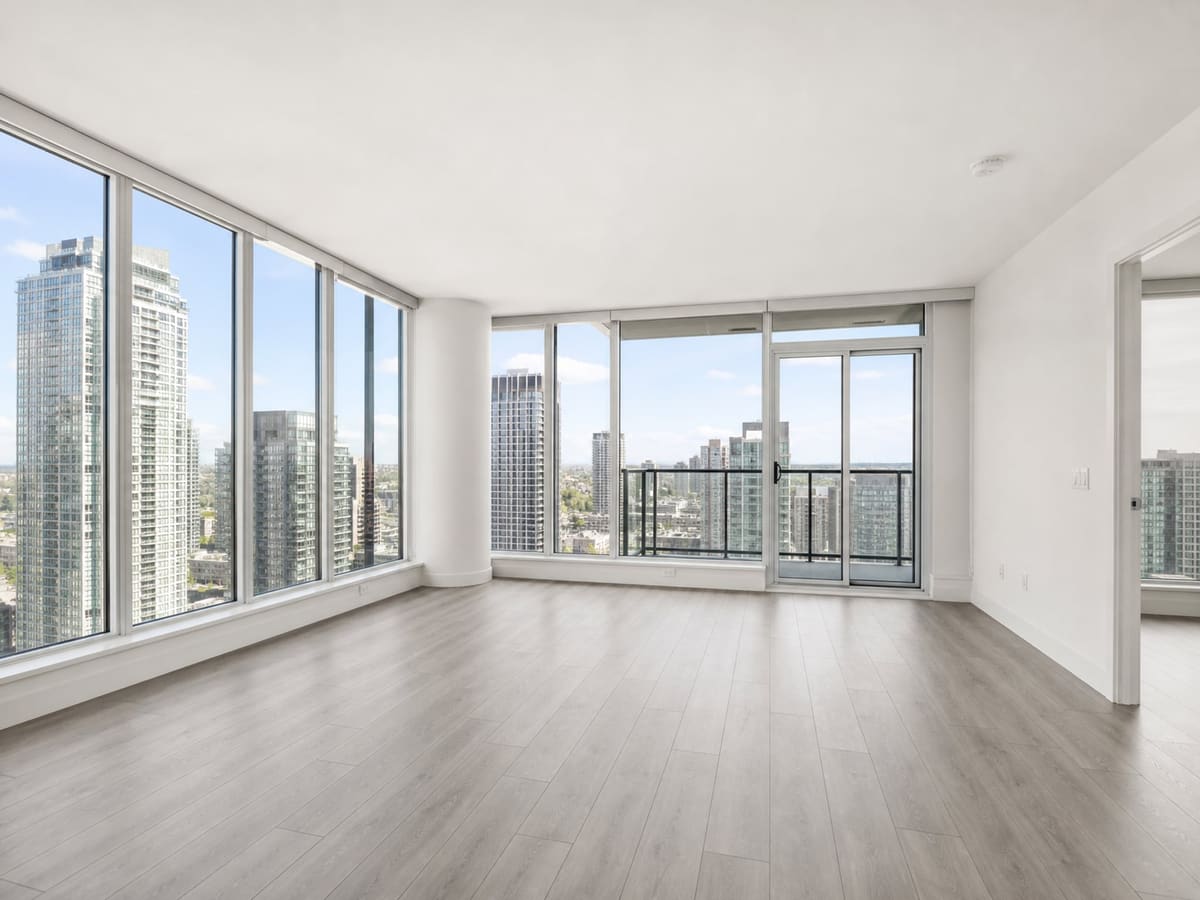 Empty condo living room