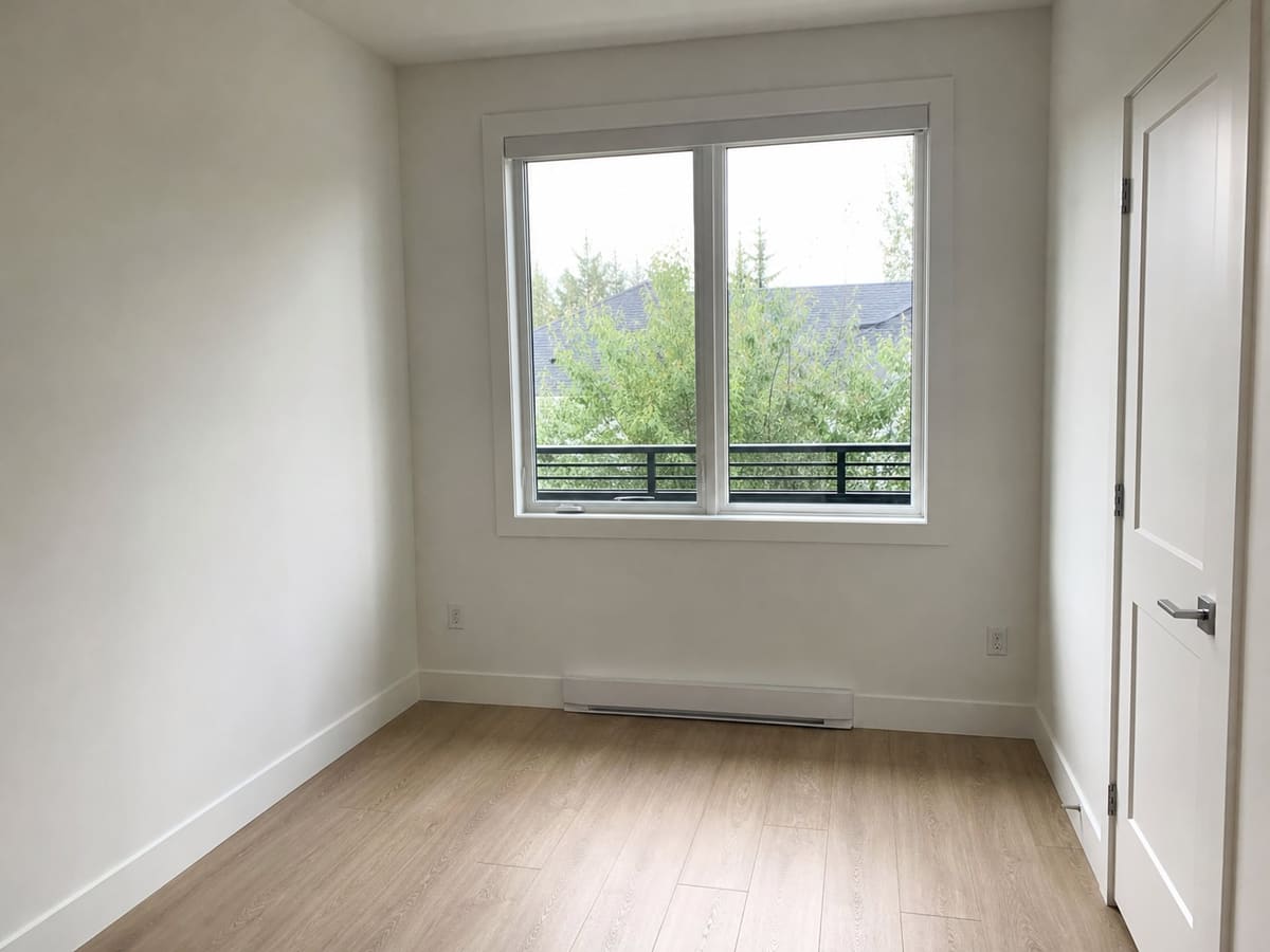 Home Office before virtual staging, empty