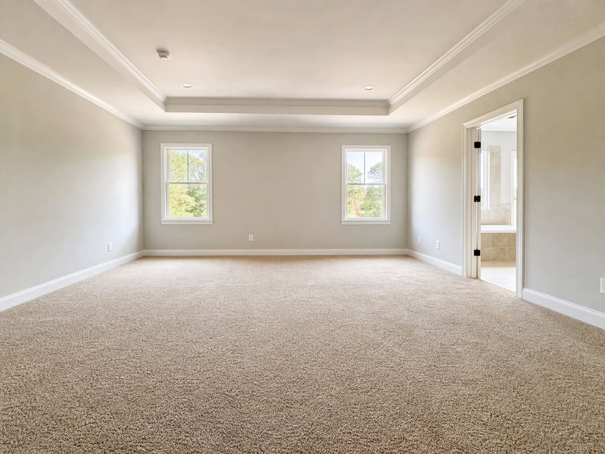 Primary Bedroom before virtual staging, empty